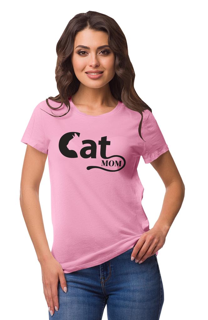 Inkmeso Crew Neck Cat Mom Graphic Tshirt Short Sleeve Women Cotton Tee