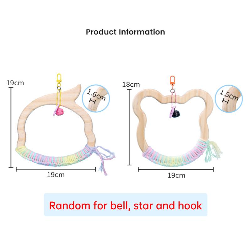 Parrot Hanging Swing Parakeet Solid Wood Bird Cage Branch Training Toy Holding Station Shelf for Parrot
