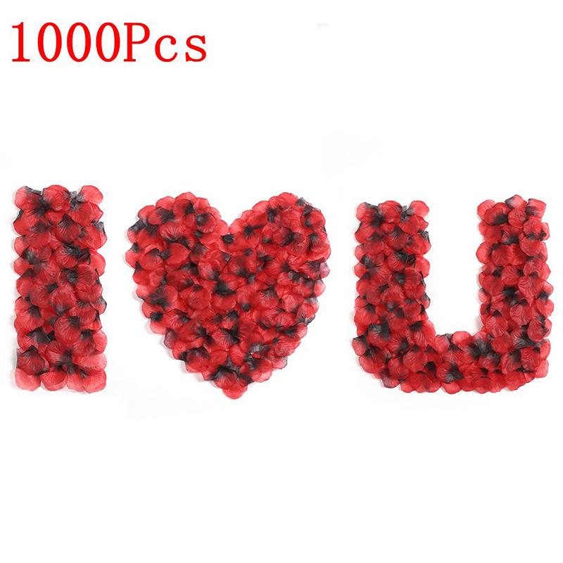 3000/100Pcs 4.5cm Artificial Fake Rose Petals Red Simulation Silk Rose Petal For Valentines Day Wedding Party Romantic Decor