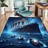 RMS Titanic Pattern Rug, Indoor/Outdoor Mat, for Picnic, Gameroom, Bedroom, Office, Living Room, Home Decor Carpet, Birthday Gift