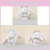 Peluche Coniglietto Carino con Decorazione Floreale per Accessori Borsa