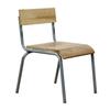 Kidsdepot Metal Wood Chair Grey