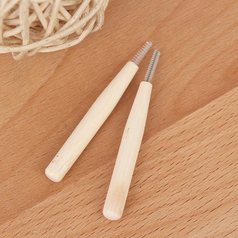30Pcs Bamboo Interdental Brushes Dental Floss Cleaners Teeth Brush Toothpick
