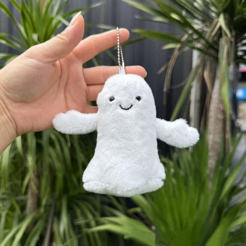 

Забавная мультяшная плюшевая кукла-подвеска в виде скелета и летучей мыши на Хэллоуин, креативный милый аксессуар для рюкзака для детей, праздничный подарок A2