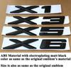 1pc ABS Matt Black Car Emblem Logo Badge Tail Trunk Sticker Accessories for X1 E84 F48 X3 F25 G01 X5 E70 F15 X6 F16 E71 G06