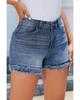 Azura Exchange High Waist Raw Hem Denim Shorts