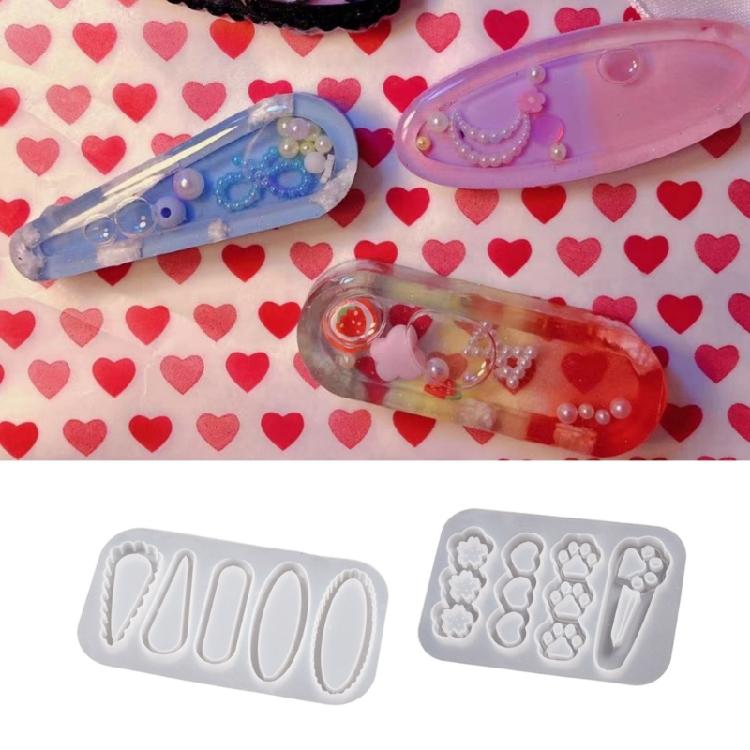 Silicone Resin Moulds Silicone Jewelry Mould for Hair Clip Hair Barrettes Making