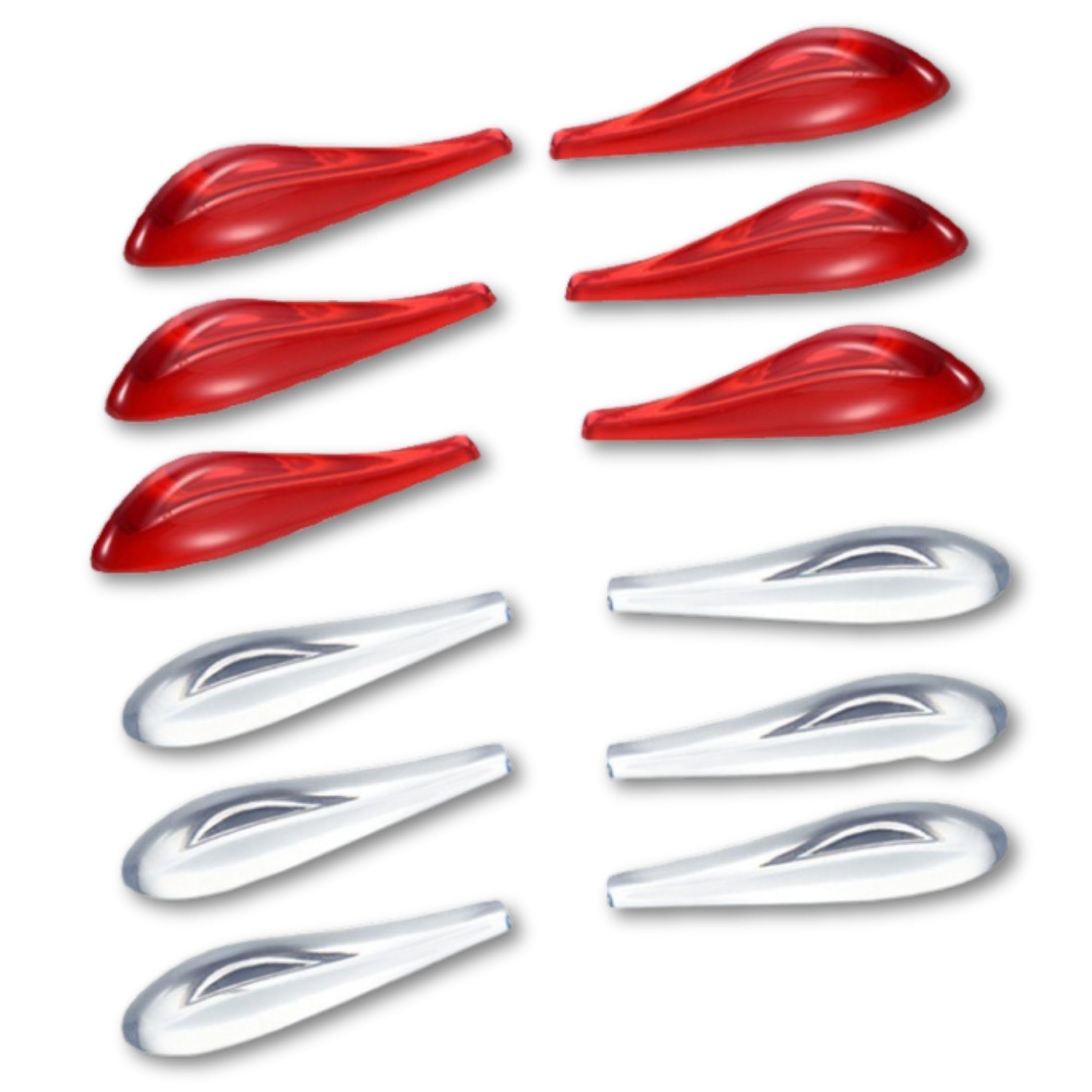 

[HYmish] Aero Fin Protector Aero Aero Molle Aero Guard Wind Noise Reduction Exterior Parts Protector Clear 6 pieces Red 6 pieces Total 12 pieces