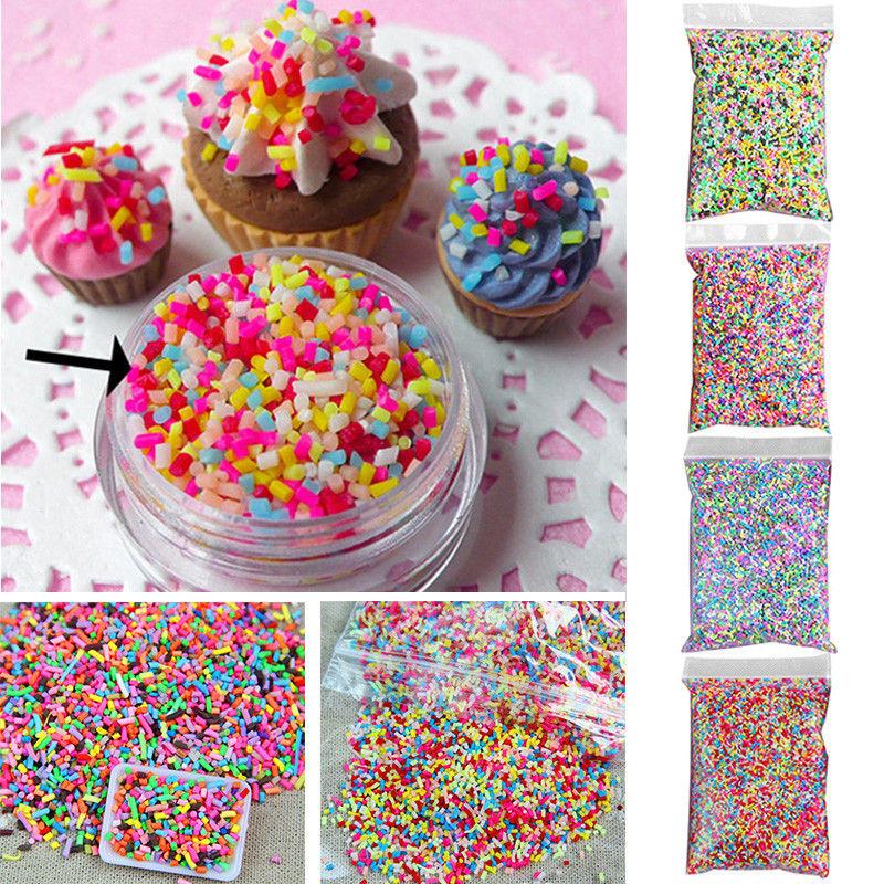 100g DIY Material Set Multicolor Polymer Clay Particles for Making Food Toys Phone Case Decorations