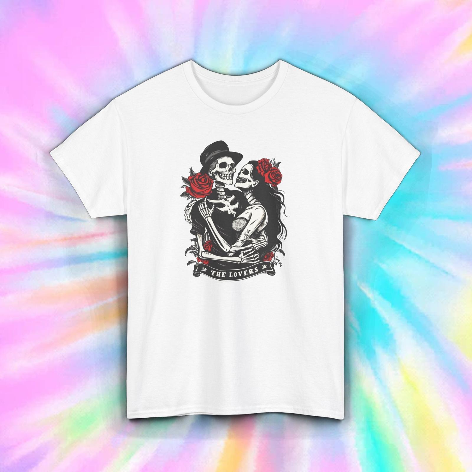 

Skeleton Lovers T-Shirt | Gothic Couple Design | Unique Art | S-5XL S разноцветный