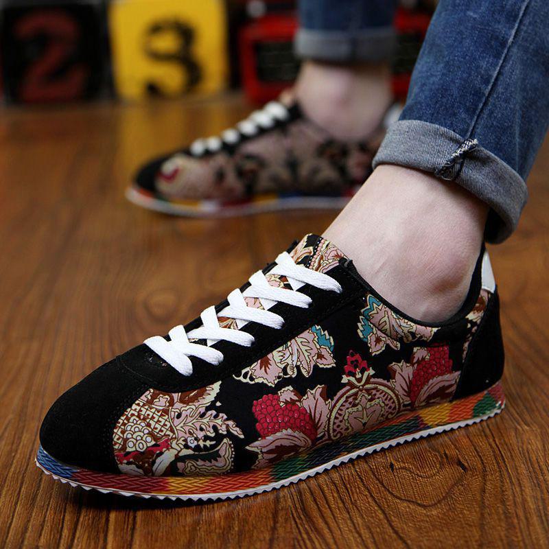 2024 Autumn Men's Canvas Sneakers: Trendy, Sporty, Casual 'Forrest Gump' Inspired All-Match Shoes