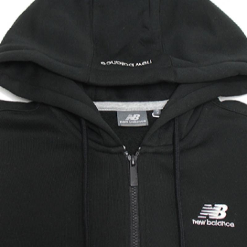 New Balance Basic Fleece Hooded Zip Up Jacket Black