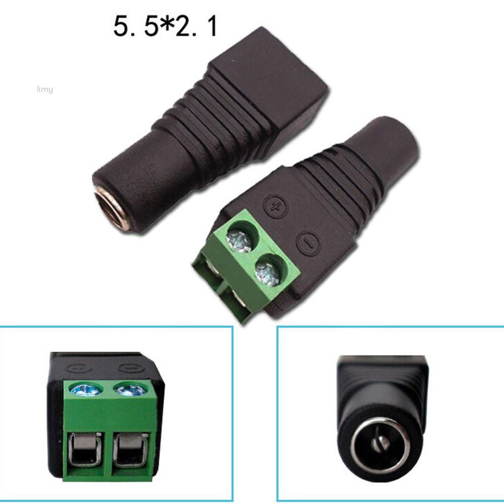Connecteur D'alimentation DC 12V Pour Caméra CCTV - Mâle/femelle, Couleur Assortie - Marque Cirex, Dimensions 39x15x12mm
