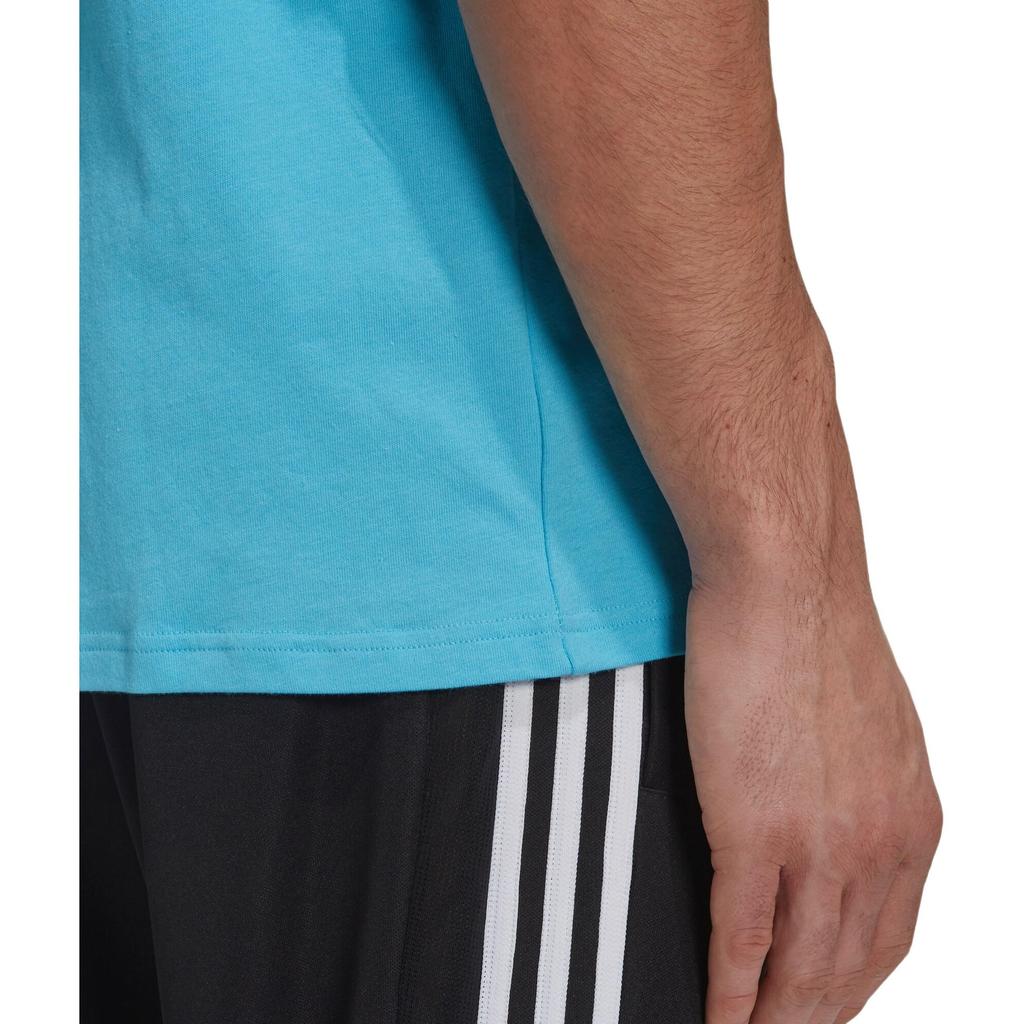 Adidas Real Madrid Football Sports Round Neck Short Sleeve T-Shirt Men Tops Light-Blue GL0051