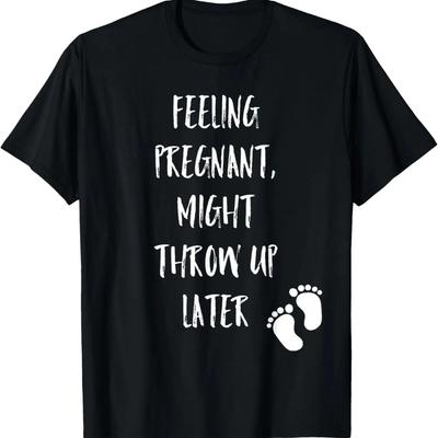 Lustiger Schwangerschaftsankündigungs-Witz Morgenübel Schwangeres T-Shirt