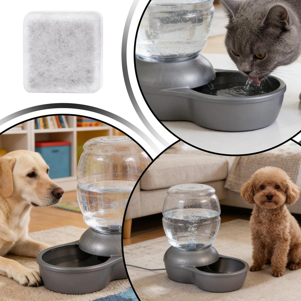 Cat Fountain Filter Leak-Proof Multifunctional Pet Water Fountain Charcoal Replacement Filters For Small Large Puppy Kitten Home