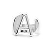 Ring - LUXENTER - Alphabet - Adjustable Size - Letter A - Rhodium Plated