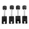4PCS Black Headless Bass Bridge Metal Bass Bridge Saddle Bass Replacement Parts  Guitar Replacement