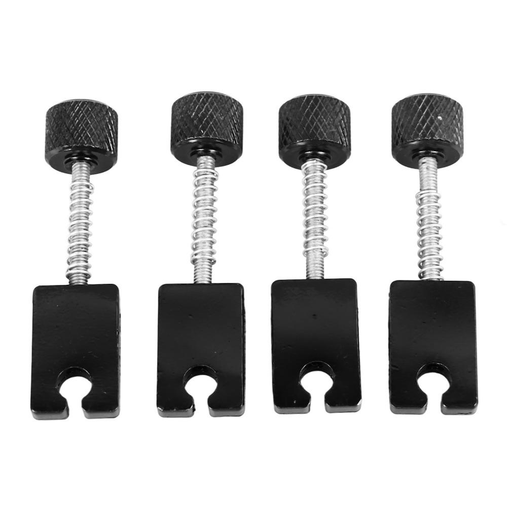 4PCS Black Headless Bass Bridge Metal Bass Bridge Saddle Bass Replacement Parts Guitar Replacement