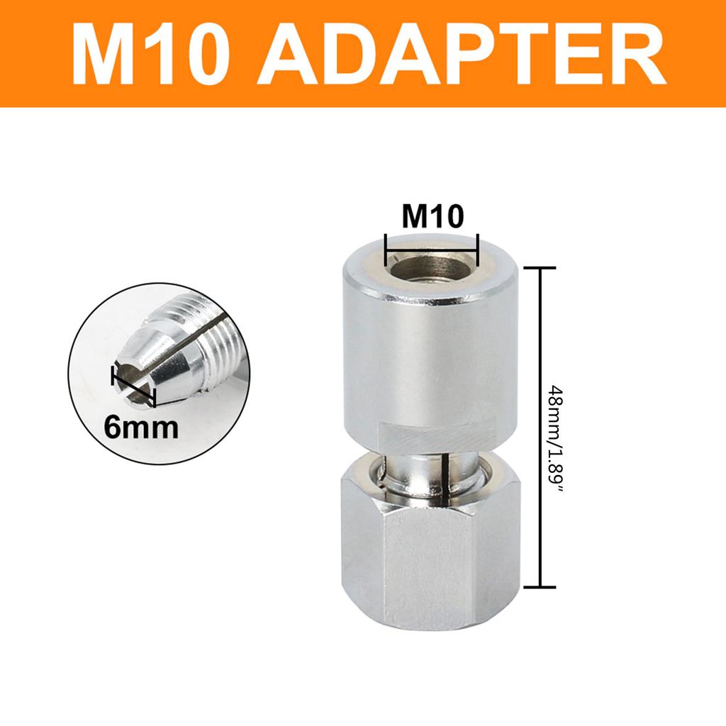 M10 Angle Grinder To Straight Grinder Conversion Kit with 6mm Connector Convert Angle Grinder Into a Straight Grinder
