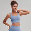 Damski biustonosz sportowy do jogi o wysokiej intensywności: Krzyżakowy tył, Wstrząsoodporny, Zapobiegający obwisaniu, Kamizelka fitness