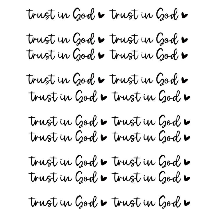 20pcs Trust In God Mirror Decals Spiritual Car Window Stickers Trust In God Rearviews Decals Car Spare for Car Mirrors