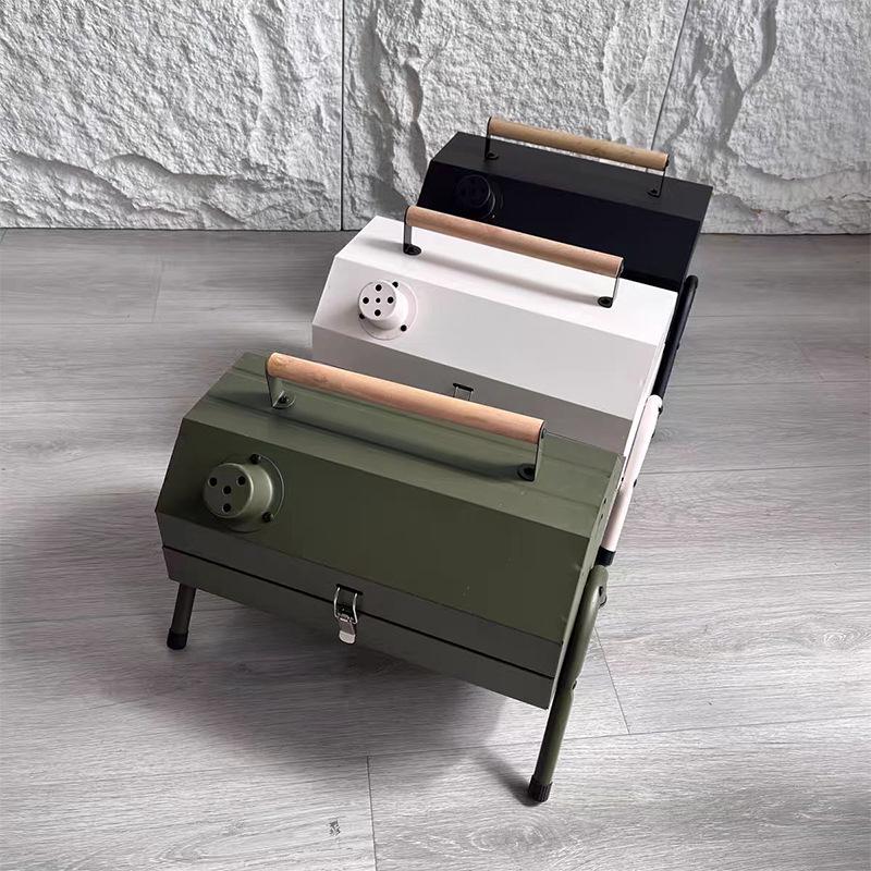 Portable Multi-functional Charcoal BBQ Grill Set with Rack