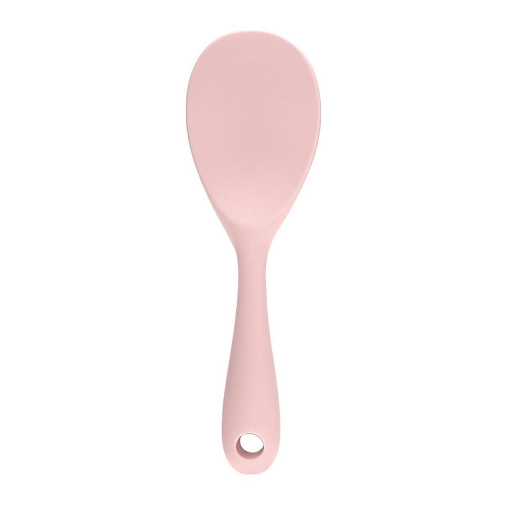 

Утолщенная, легко очищаемая силиконовая ложка для риса с антипригарным покрытием, устойчивая к высоким температурам кухонная утварь розовый