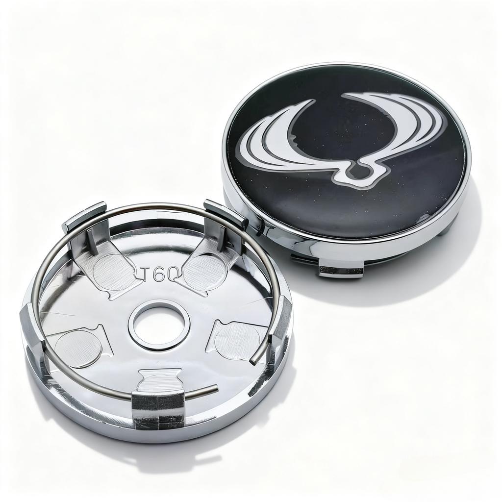 4pcs Ssangyong Logo Emblem Car Wheel Center Caps 60MM 56MM Rim Hubcaps Cover SSANG YONG Badge Wheels Hub Cap Replace Accessories