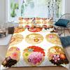 Japanese Style Duvet Cover Koi Fish Cherry Ukiyo-E Geisha Quilt Cover Sun Crane Polyester Japanese Culture Theme Bedroom Decor