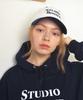 BONIEE Logo Typo Ball Cap White Navy
