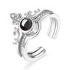 3D Fashion Elegant Rings Joyful Red Box Wedding Engagement Case Rose Flower Gift For Love Jewelry Display Storage Holder