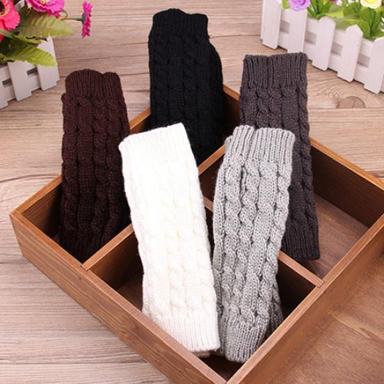 1 Pair Fashion Women Girl Winter Wrist Warm Knitted Fingerless Soft Gloves Xmas Gift