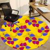 1pc Autumn Leaves Pattern Office Round Rug, Non-slip, Soft and Durable Office Rug for Interior Decoration, Perfect for Office, Beautiful Decoration Yy
