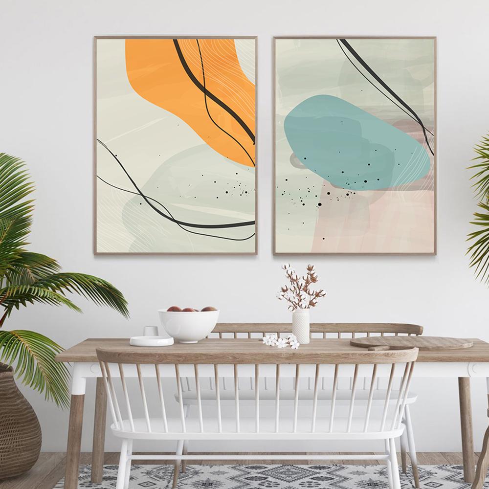 Abstrakte Wandkunst Bild für Wohnzimmer Schlafzimmer Wohndekoration Moderne geometrische Leinwand Malerei Poster und Drucke minimalistisch