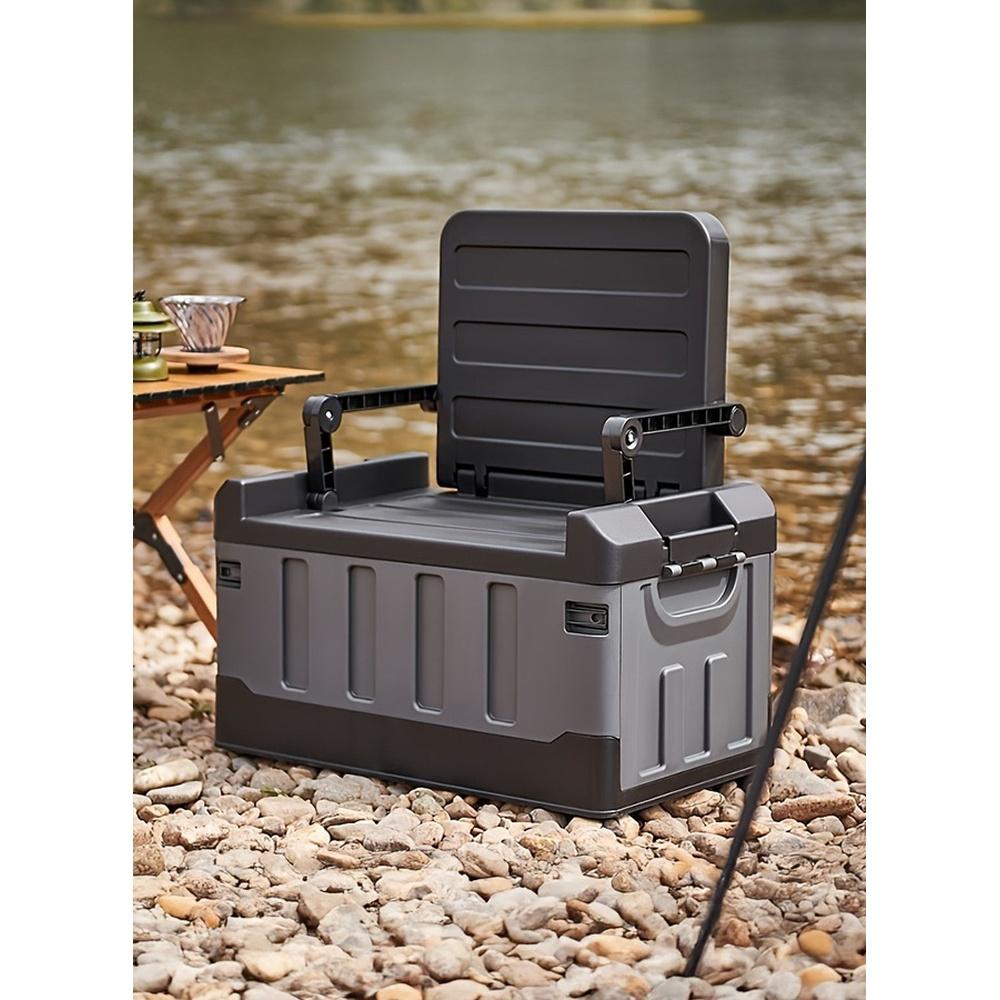 Our Storage Box Camping Seat Boxes 60L Folding Seats Trunk Organizer Multifunctional Fishing Box Large Capacity Car Storage Box Organizer Auto Trunk