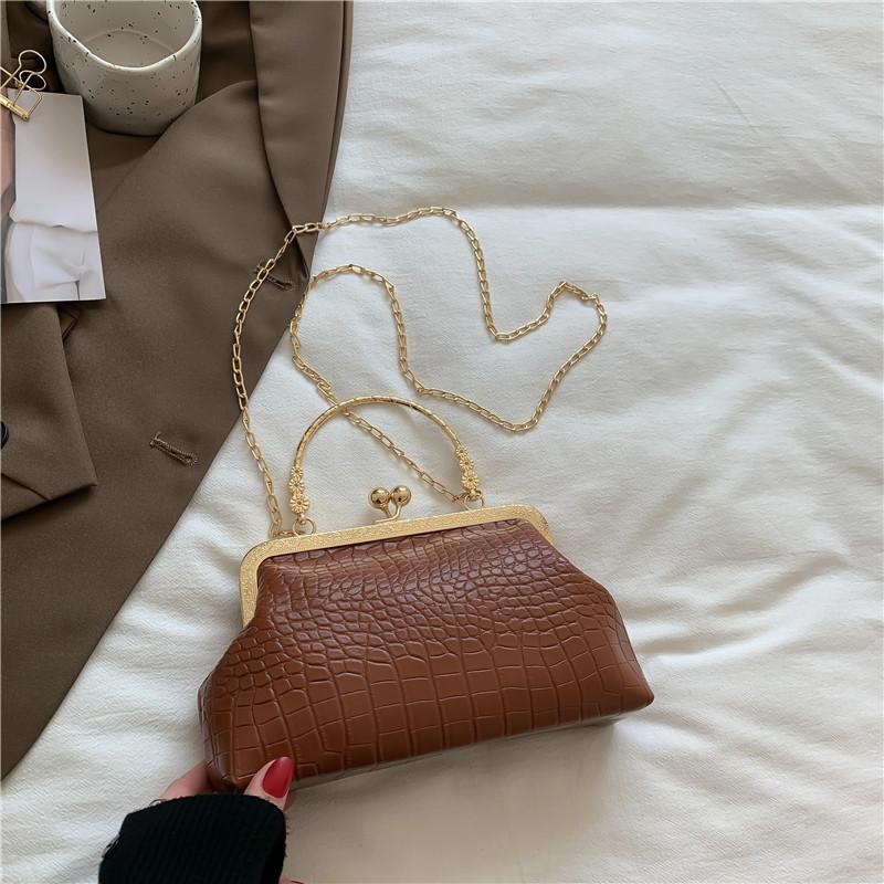 Vintage Retro Pu Small Square Crossbody Bag With Magnetic Closure For Daily Use