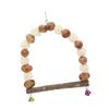 Bird Chewing Swing Wooden Pecans Rattan   Hanging  S Perch with Bells for Cockatiel Lovebird