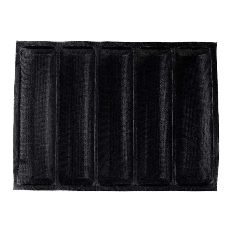 5-Cavity Reusable Silicone Mold Baguette Shape Non-stick French Bread Baking Pan Tool Chocolate Cake Mold Baking Accessories