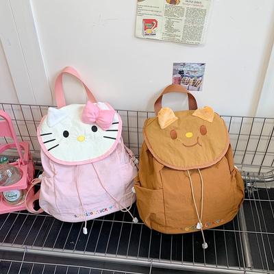 Cartoon Cute Cat Backpack Female New Light Portable Backpack Leisure Out Student Class Backpack
