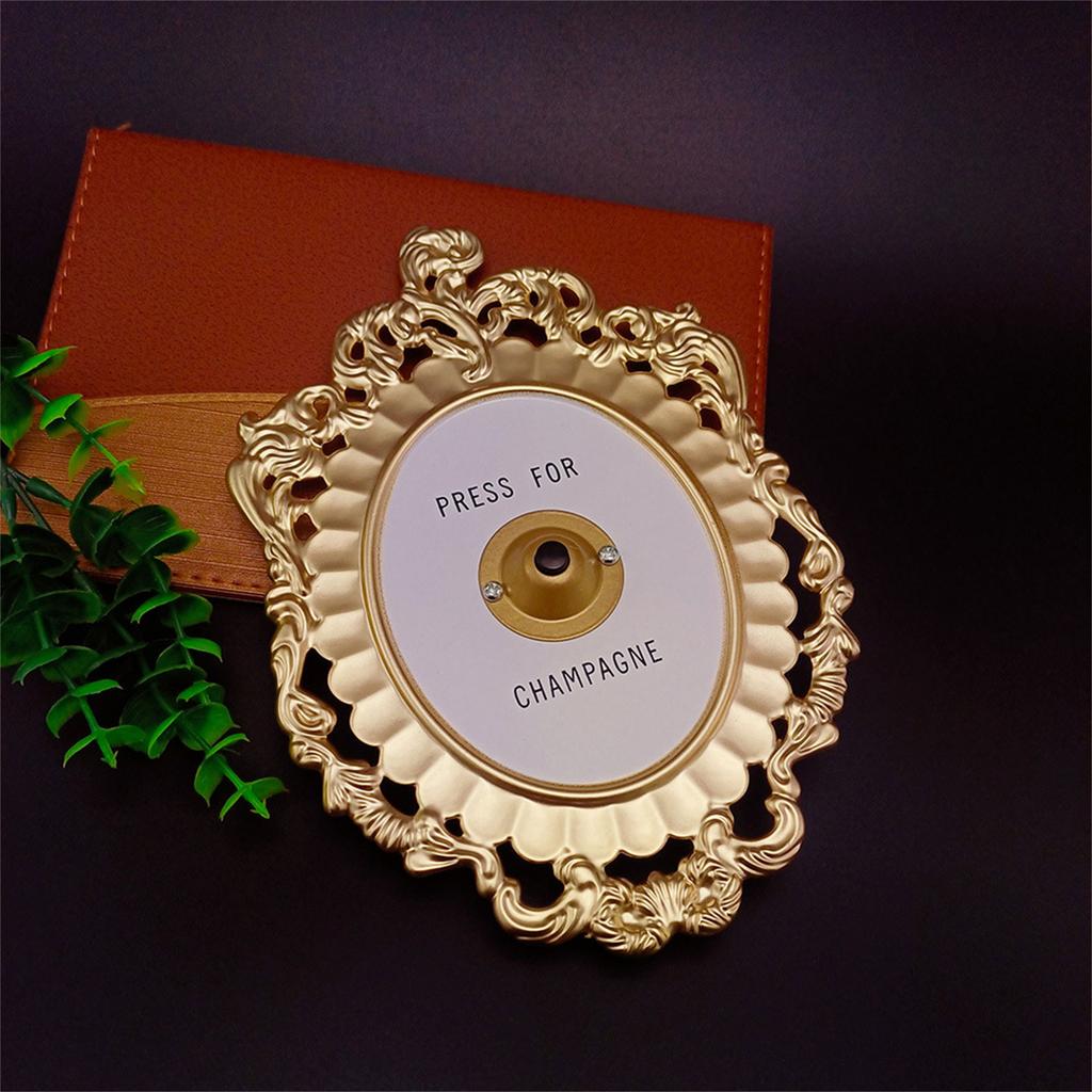 Retro Kovová Zvonek Plaketa s Tématem Šampaňského pro Okna a Hotelové Dekorace