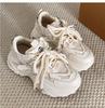 Fashion Platform Women's Sneakers 2025 Spring Autumn Lace-Up Thick Bottom Vulcanize Shoes Woman Mesh Breathable Sports Shoes Ladies