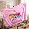 Mr. Men & Little Miss Personalized Flannel Blanket, Custom Printed Text Name, Warm Soft Blanket For Couch Bed