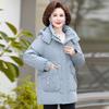 Middle-aged mother winter down jacket women's new foreign style thickened in the elderly high-end white duck down jacket