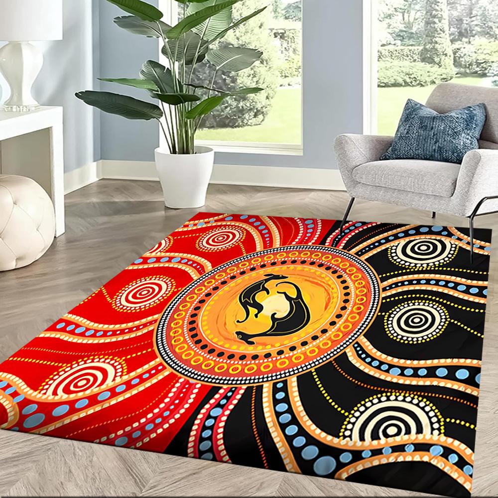 Australian Aboriginal Style 157 Carpet Perfect for Dormitory Study Room Game Room Foyer Anti-slip Rug Decorate Offices