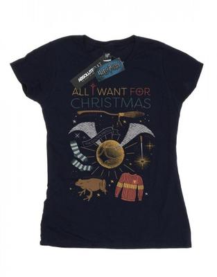 Bawełniana koszulka damska/damska All I Want For Christmas