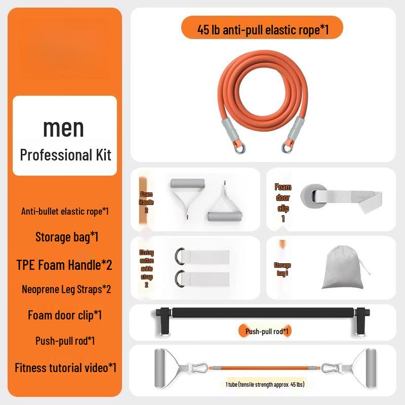 Resistance Band Set with Push-Pull Bar