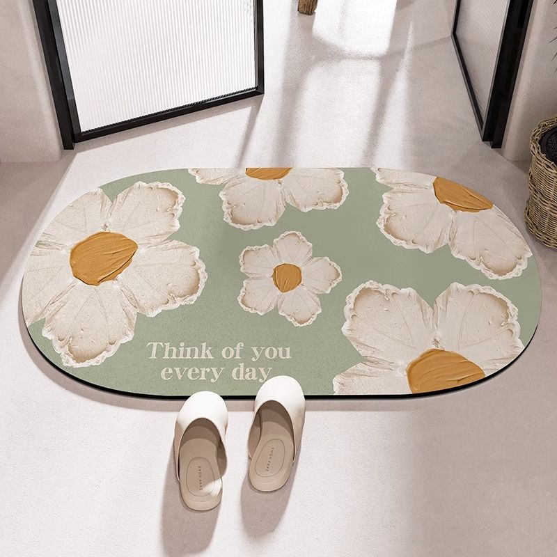 Customizable Size Diatom Mud Absorbent Floor Mat Bathroom Door Cushion Non-slip Toilet Mat Toilet Yiwu Carpet