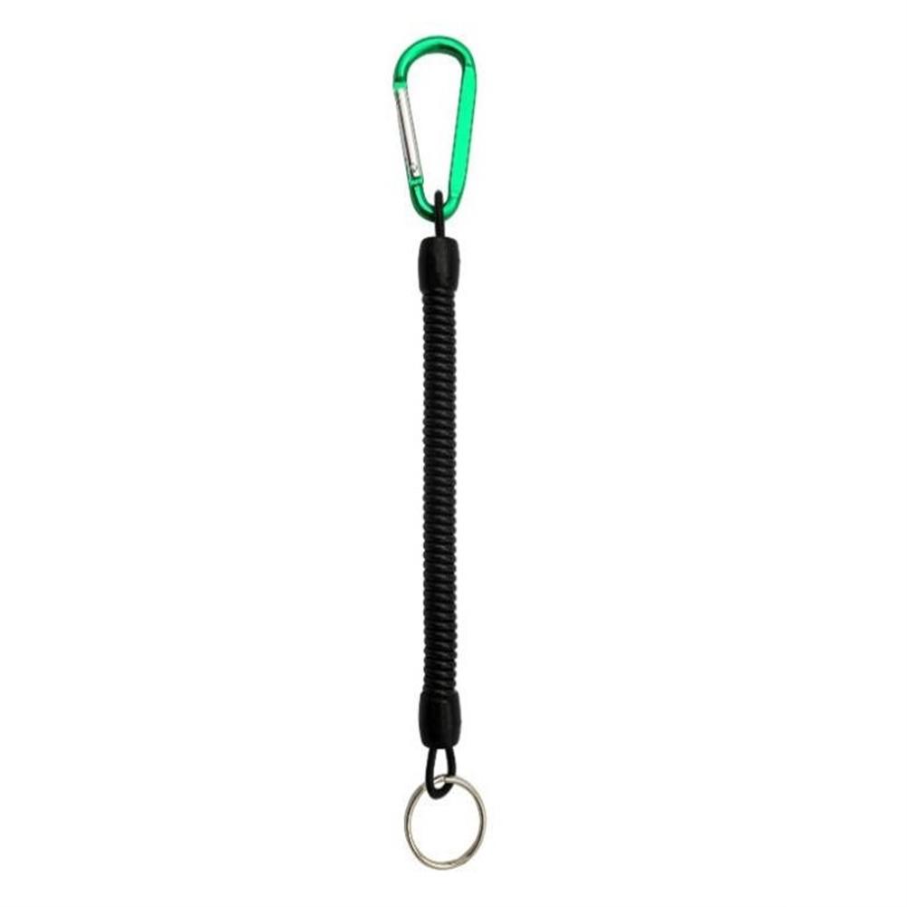 Portable Carabiner Telescopic Spring Rope Anti-rust Anti-drop Buckle Tool (18cm Thick)