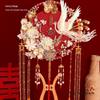 Elegant Double-Sided Handmade Wedding Bride Fan - Perfect Gift for Newcomers